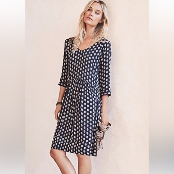 Hill Dresses Hill Bohemian Pocket Detail Dress Navy